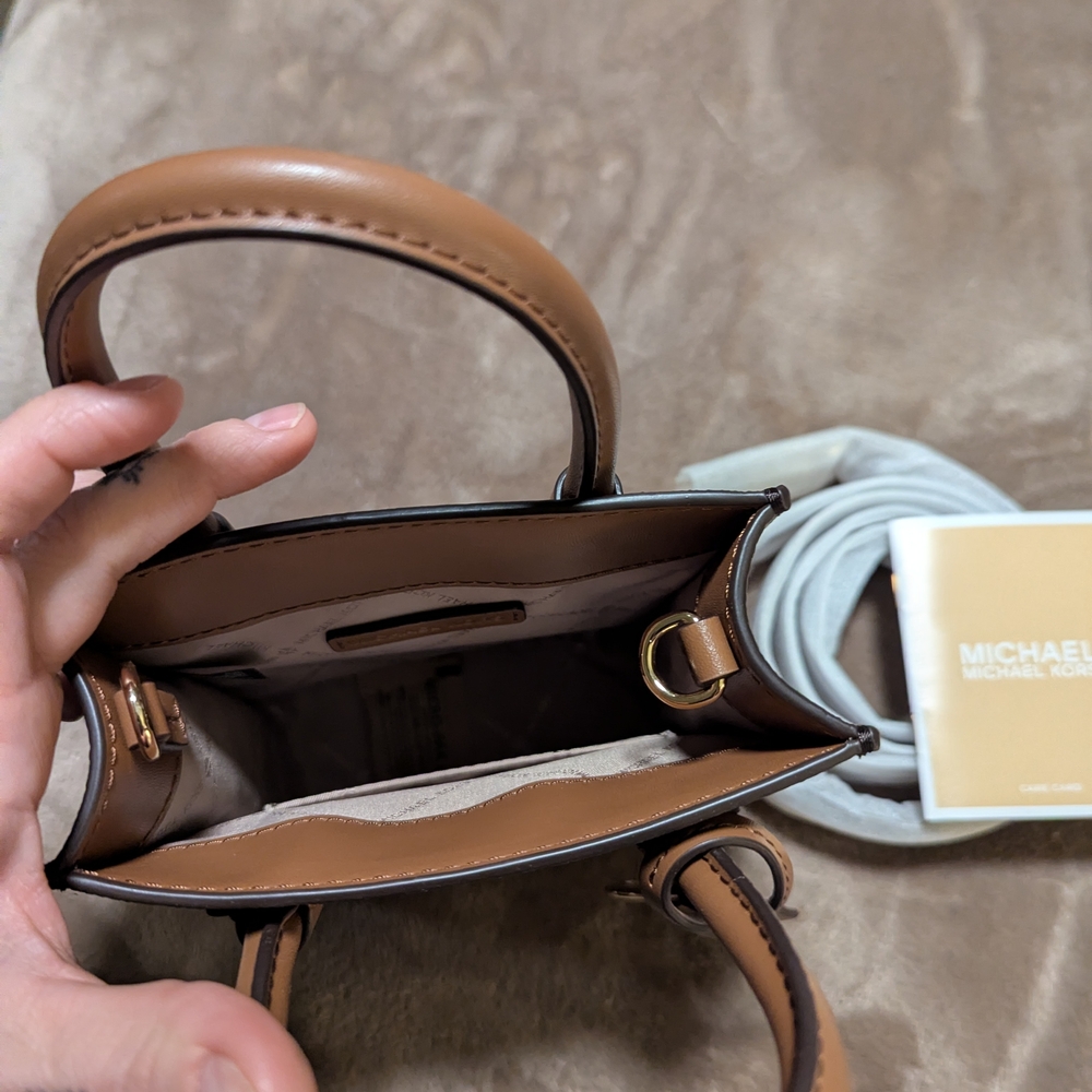 Michael Kors Brown and Tan Monogram Handbag - Picture 3 of 3